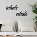 MDF decoración 3D letras inhalar exhalar