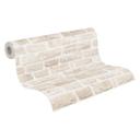 Bæredygtigt naturstenstapet - non-woven tapet i stenlook fra A.S. Création Beige 386373