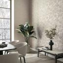 Papel pintado no tejido de color beige a cuadros, rombos gráficos geométricos