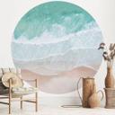 Zachte golven op het strand - Sisi & Seb - Fotobehang rond - vliesbehang/zelfklevend vliesbehang