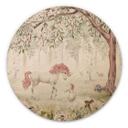 Cuadro de madera bosque de cuento con unicornios - Kikki Belle - Redondo