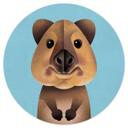 Wall Sticker Braun - Quokka