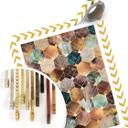 Frederiksson Plakat - Gold & Copper Hexagons