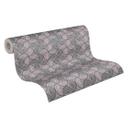 tapet med bølger og linjer beige grå - non-woven grafisk tapet i retrolook