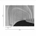 EndlessHallway gråsort - non-woven tapet Designwalls 2 - 2,55 x 3,5 m