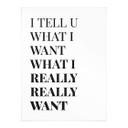 Plakat I tell you what I want