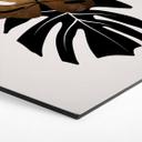 Hexagone - Alu-Dibond Kubistika - Monstera noir et or