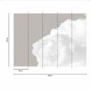 Clouds Clouds2 tapet i gråhvid - non-woven tapet Designwalls 2 - 2,55 x 3,5 m