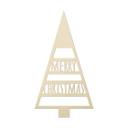 Decoración en madera - Árbol de Navidad Feliz Navidad - Madera de álamo