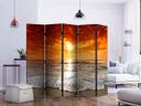 Paravent, Raumteiler freistehend, Trennwand - Marvelous sunset II, 5-teilig - einseitig bedruckt - 225x172 cm