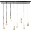 Pendelleuchte Emmanuel, schwarz, 133 x 34,8 cm, Metall Pendel-lampe, dimmbar
