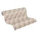 Papel pintado beige diseño 3d - papel pintado tejido-no tejido salón moderno 