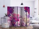 Paravent, Raumteiler freistehend, Trennwand - Flowers Memories II, 5-teilig - einseitig bedruckt - 225x172 cm