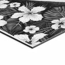 Fototapet Sort panter med hvide blomster - Korenkova – print på aluminium (Alu-Dibond)