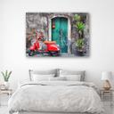Canvasbillede, Vespa Toscana rød