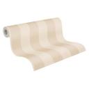 tapet striber - non-woven tapet landhus af A.S. Création beige hvid bæredygtig 386652