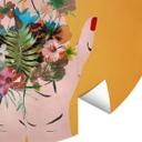 Tapet cirkel Treechild - Colorful flowers in Frida's hands - vliesetapet/selvklæbende non-woven tape