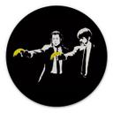 Tableau sur alu-Dibond rond Banksy - Pulp Fiction 