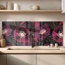 Stænkplade Blomsterpragt i lilla nuancer - Anis-illustration - Panorama