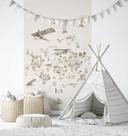 Kinderbehang, vliesbehang met illustratie Kids Walls beige
