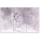 Lærredstryk 3 dele, Ballerina Pirouet