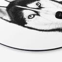 Rundt vægmaleri Siberian husky - hundeportræt - Korenkova – print på aluminium (Alu-Dibond)