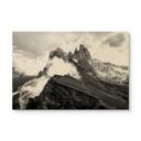 Cuadro de madera vista de los Alpes - paisaje montañoso de los Dolomitas