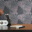 Papel pintado no tejido con motivo floral gris - papel pintado con gramíneas