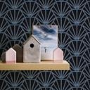 Daniel Hechter Papier peint géométrique Noir, Bleu, Blanc 