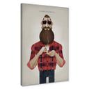 Cuadro lienzo marrón - Lumbersexual