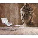 non-woven tapet AsianCulture Buddha fototapet Designwalls i brun og grå 