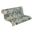 Jungle papier peint bleu or vert plantes papier peint intissé feuilles floral