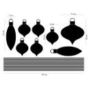 Wallsticker - 2-Farvet Julepynt