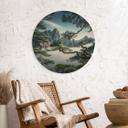 Træbillede Fyrreskov i Huang Shan-bjergene - NingYun Ye - Round