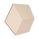 3D Hexagon Alu-Dibond - Lysebrun