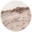 Fototapet - Rundt 1X Studio - Sand Beach  - vliesetapet/selvklæbende non-woven tapet