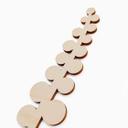 Décoration en bois MDF Fleurs tropicales (3 parties) Hauteur 30 cm