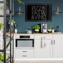 Akrylbillede Pizza Pasta & Vino sort