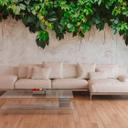 Blomstertapet PlantOnWall i grå creme - non-woven tapet Designwalls 2 - 2,55 x 3,5 m