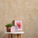 Shabby chic fleecetapet i creme med vintage patina - charmerende tapet