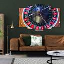 5 stykke lærredstryk, Roulette Poker Gambling