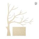 Panel mural de madera XXL árbol con corazones - álamo