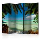 Screen room divider - Relaxing on the beach , 5-delt - 225x172 cm