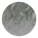 Wanddecoratie Exotische palmbladeren roze-groen - Ms Tiff - Alu-Dibond Rond