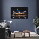 Tableau sur verre Stade du FC Hansa Rostock la nuit - 60x40 cm