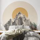 Tapet cirkel Bodart - Sun and Mountain - vliesetapet/selvklæbende non-woven tapet