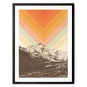 Póster Naturaleza - Paisaje retro de montaña - Bodart