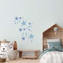 Sticker mural - Set d'étoiles bleu pastel 