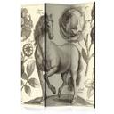 Screen room divider - Hest, 3-delt - 135x172 cm