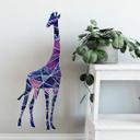 Muursticker Polygoon Galaxy Giraffe